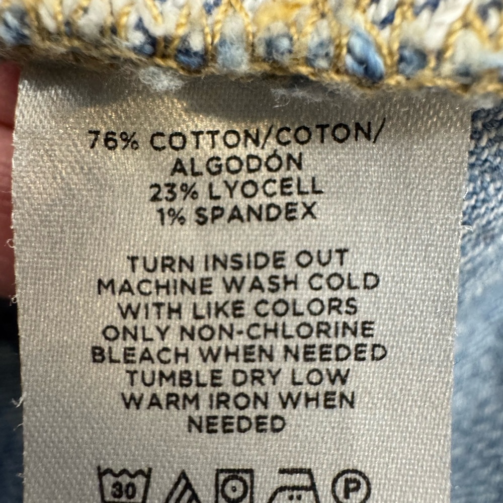 Ann Taylor Wide Leg Jeans Blue Sailor Pockets High Waisted Stretch Size 12 - Picture 7 of 7